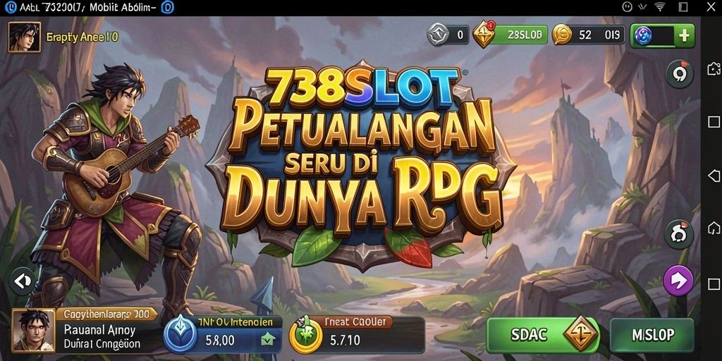 Tampilan gameplay RPG yang seru dan mendebarkan di 738SLOT.