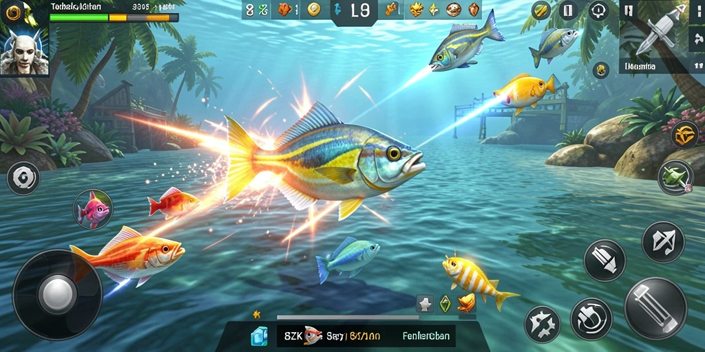 Tampilan gameplay menembak ikan seru di 8ZK.