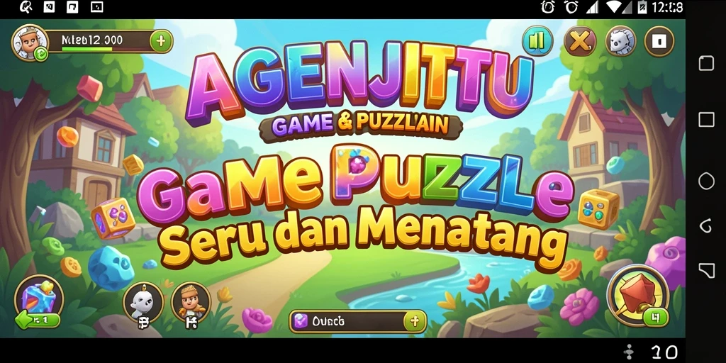 Screenshot AGENJITU menampilkan gameplay puzzle yang menantang.