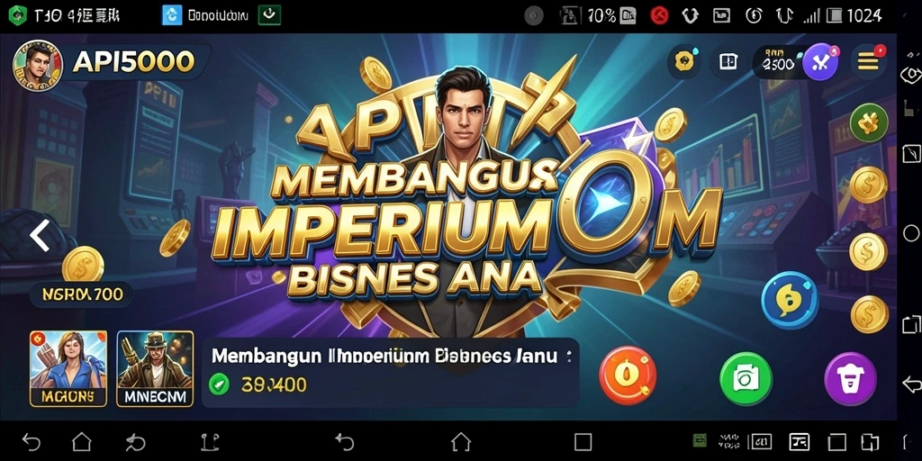 Screenshot gameplay API5000 menunjukkan aktivitas manajerial bisnis yang menarik.
