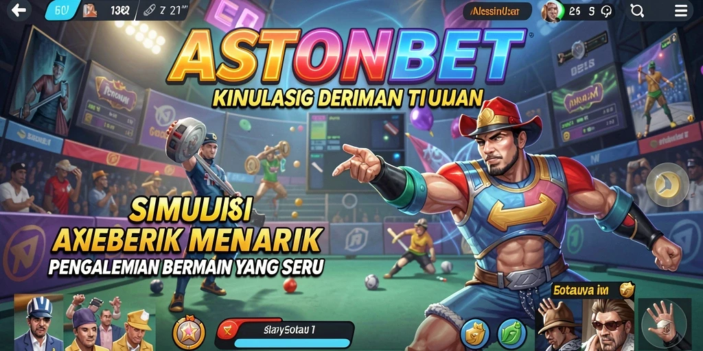 Tangkapan layar utama ASTONBET menunjukkan gameplay Simulation yang mendebarkan.