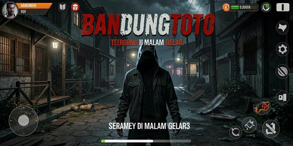 Screenshot menampilkan pemain berlari dari makhluk menyeramkan dalam kegelapan.