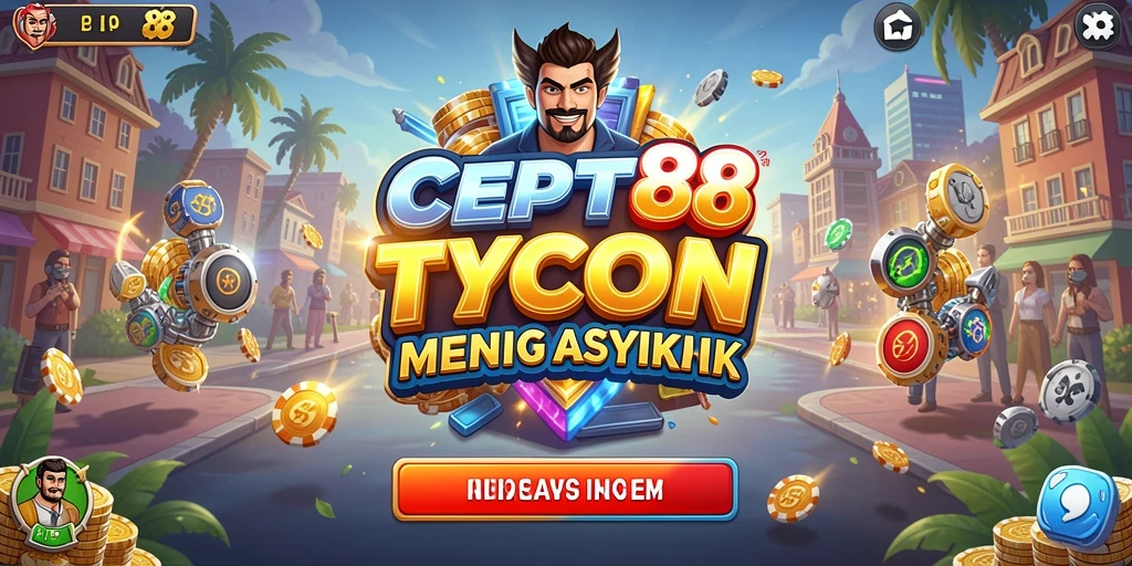 Screenshot gameplay Tycoon CEPAT88 yang menarik dan interaktif.