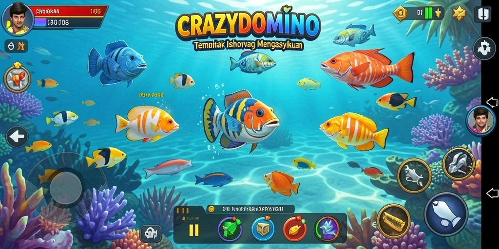 Tampilan menembak ikan yang seru dan penuh tantangan.