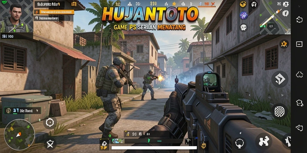Tangkapan layar menunjukkan gameplay menegangkan di HUJANTOTO.