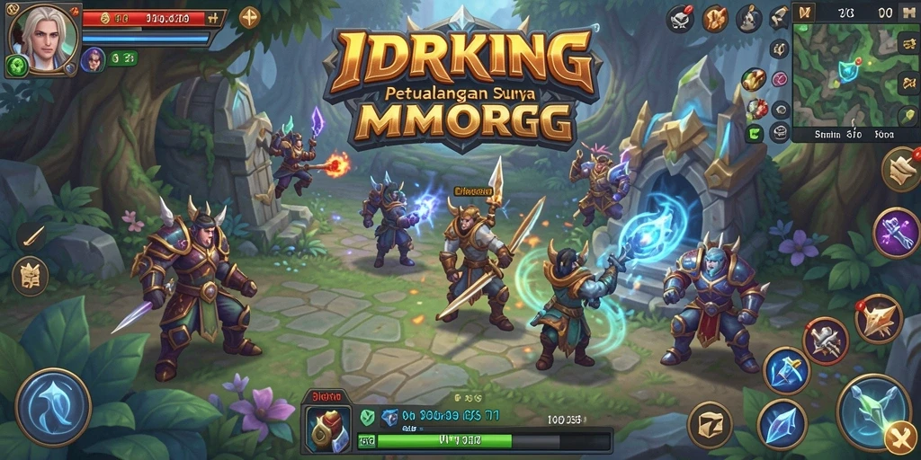Screenshot menunjukkan aksi seru dalam permainan MMORPG IDRKING.