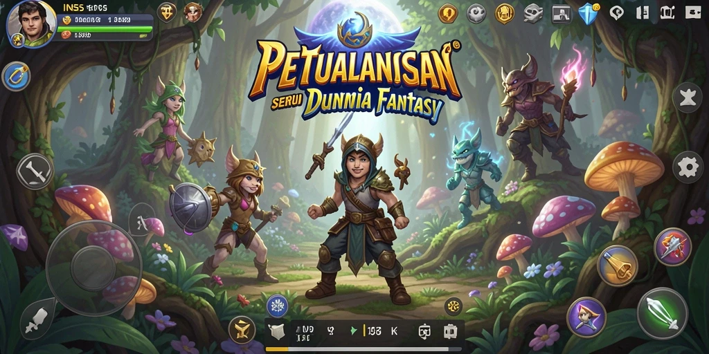 Tampilan gameplay INS55 menampilkan aksi pertarungan seru di dunia fantasi.