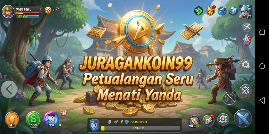 Tampilan aksi seru dalam JURAGANKOIN99 saat menjelajahi dunia petualangan.