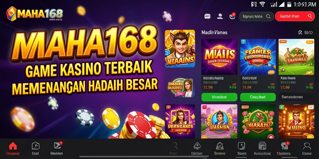 Tampilan utama gameplay MAHA168 yang seru dan mendebarkan.
