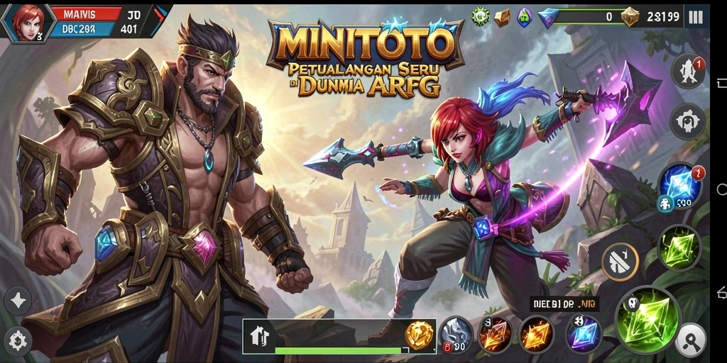 Tampilan menarik gameplay ARPG MINITOTO yang mendebarkan.