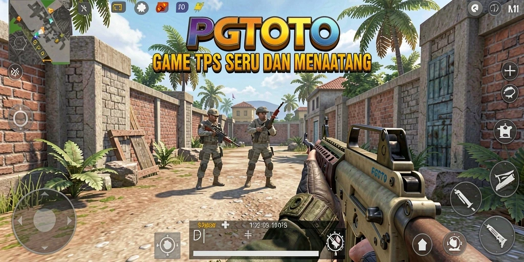 Tampilan gameplay PGTOTO dengan aksi menembak yang seru dan grafis menakjubkan.