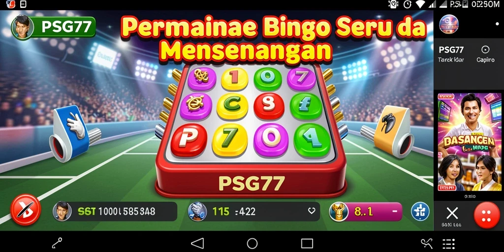 Screenshot gameplay Bingo yang penuh keseruan di PSG77.