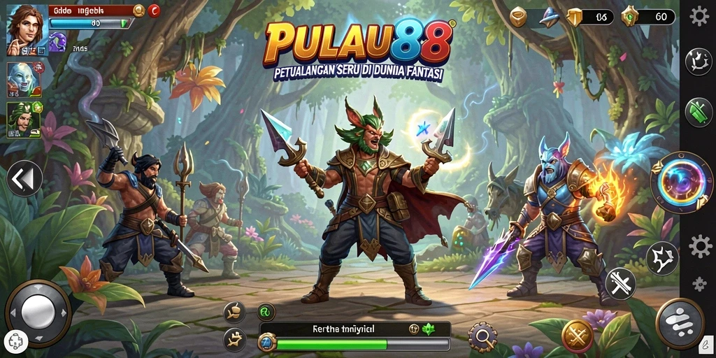 Tampilan gameplay PULAU88 memperlihatkan eksplorasi pulau yang menantang.
