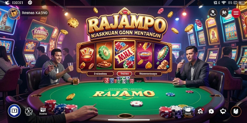 Gameplay menarik RAJAMPO dalam suasana Kasino yang nyata.