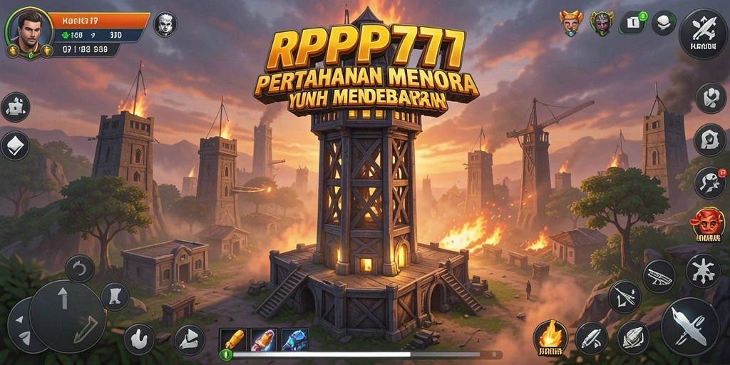 Tampilan gameplay menegangkan di RPRP777 saat melawan gelombang musuh.