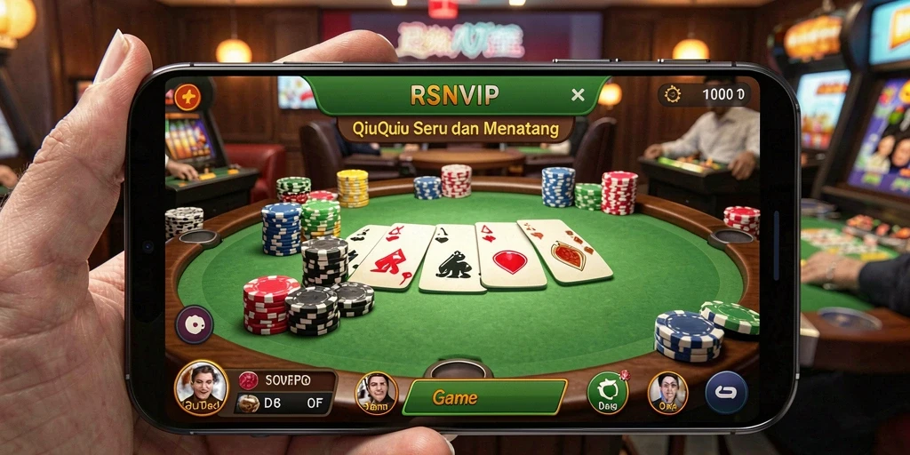Tampilan gameplay RSNVIP dengan elemen QiuQiu yang seru.