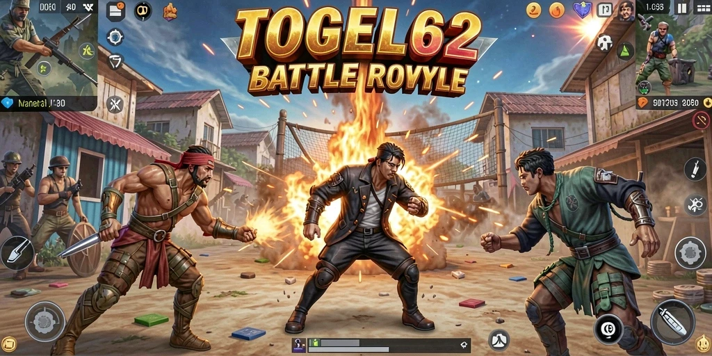 Tangkapan layar menampilkan pertempuran intens dalam TOGEL62.